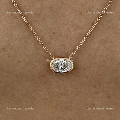 Cadena de cumpleaños de diamantes de oro rosa macizo de 14K mejores hermanas regalo collar joyería Foto 1 de 4