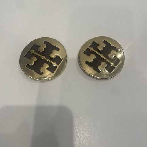 Tory Burch Logo Metallo Dorato Ricambio Bottone Medaglioni Scarpe Upcycle 2" *Leggi