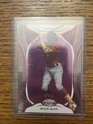 2023 Panini Chronicles - Certified Miguel Bleis #44 Purple /49 (RC) - Image 1 of 3