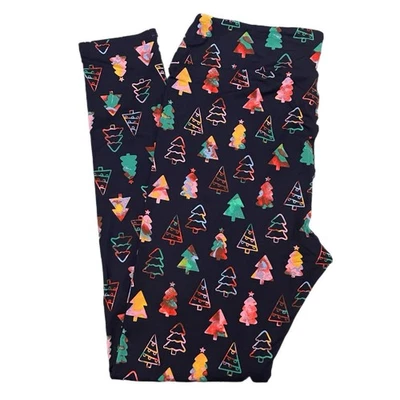 Leggings Navidad🎄TC LLR - Colección Deseos Cálidos - Negros con Árboles de Navidad Foto 1 de 4