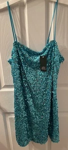 Wild Fable Damen Junior türkis Pailletten Kleid neu mit Etikett Größe XL - Bild 1 von 5