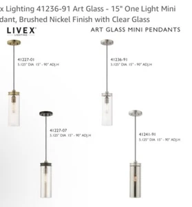 Livex Lighting - Art Glass - 1 Light Mini Pendant in Coastal Style - 5.13 Inches - Picture 1 of 4