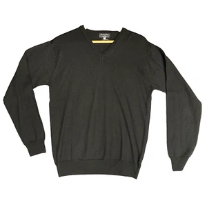 Bayard Sweater Mens L Black Merino Wool Coupe Comfort Unisex Made in Italy Shirt - Picture 1 of 15
