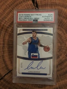 Luka Doncic national treasures POP 2 15/25 psa 10 Auto Rc Rookie 2018 1 Of 1