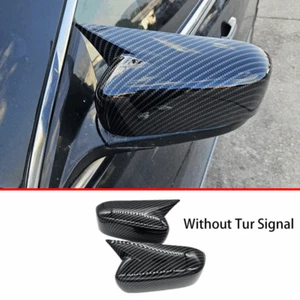 For Honda Accord 7th 2003-2007 Carbon ABS Ox Horn Rear View Mirror Cover Trim 2x - Foto 1 di 9