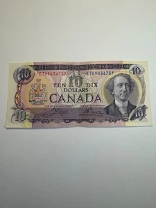 Billete de 10 dólares de Canadá Crow/Bouey 1971 coleccionable - Imagen 1 de 2