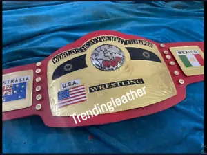 NWA Red Dome globe World Heavyweight wrestling Championship Belt 2mm replica - Picture 1 of 10