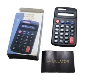 Vintage Calculator Solar Powered Battery Operated TESTED Works in Original Box - Picture 1 of 6