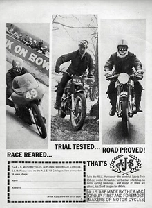 1963 AJS Hurricane Sports Twin 650 Motorcycle Original Print Ad - Picture 1 of 1