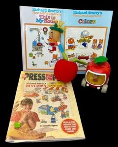 Richard Scarrys Buch, Sticker & Plüsch Konvolut Vintage 1995 - Bild 1 von 9