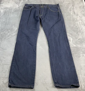 Pantalones de mezclilla Tuff Gear para hombre lavado oscuro talla 38 calce regular recto tiro medio cremallera mosca - Imagen 1 de 22