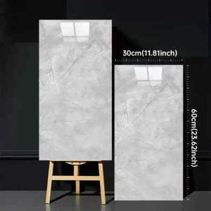 10PCS Self-Adhesive Grey Marble PVC Cladding Wall Panels for Kitchen Bathroom UK - Picture 1 of 26