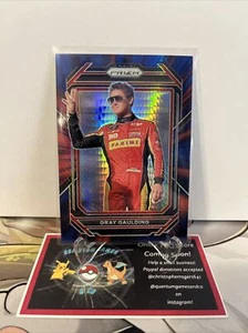 2023 Panini Prizm Racing Gray Gaulding Blue Red Hyper Prizm /299 - Picture 1 of 2