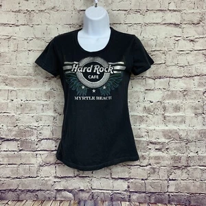 Camiseta Hard Rock Café para mujer XS Myrtle Beach gris brillo manga corta - Imagen 1 de 8