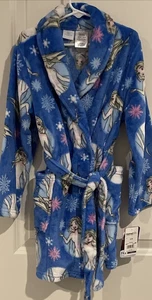 Disney Frozen Elsa Blue Robe Tie Waist Long Sleeve Pockets Girls 6-6X NWT NEW - Picture 1 of 16