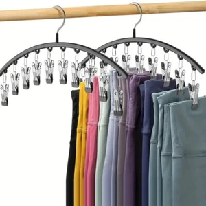 2PCS Stainless Steel Hanger Drying Socks Hanger With Clips, Household Hanging Cl - Picture 1 of 6
