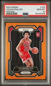 2023 Panini Prizm Julian Phillips Orange Prizm /49 #125 RC PSA 10 - Bild 1 von 2