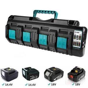FüR Makita 4 Fach Ladegerät 14.4 -18V DC18SF Schnellladegerät BL1850 BL1440B - Bild 1 von 4