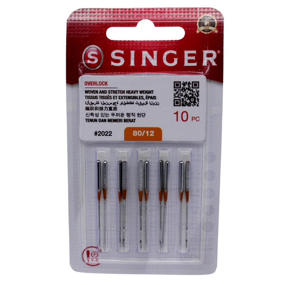 Pack de 10 agujas Singer 2022 (ELX705) para máquinas de coser overlock domésticas Foto 1 de 1