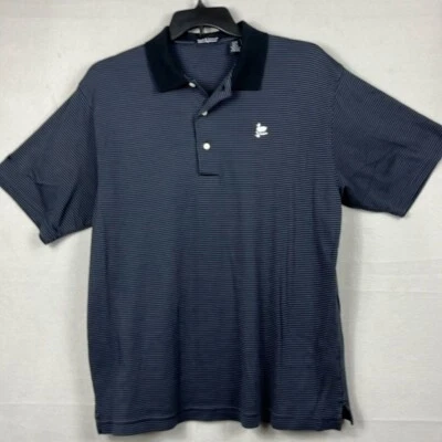 Polo de golf Page & Tuttle Pima Performance manga corta negro a rayas para hombre talla L Foto 1 de 4