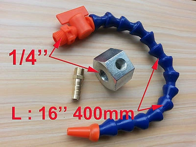 1/4" Single Hole Magnetic Base 16'' 400mm Length Valve Coolant Hose for Milling - Image 1 of 4