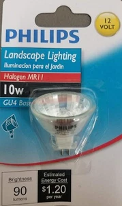 Philips MR11 Landscape Lighting Indoor Flood 10W 12V Light Bulb Gu4 Base New - Picture 1 of 1