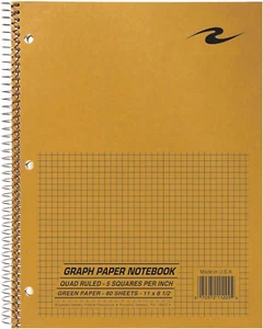 Roaring Spring Lab Notebook, 1 Subject, Wirebound, 5X5 Graph Ruled, 11" X 8.5" - Picture 1 of 12