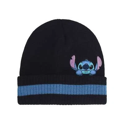 Disney Lilo and Stitch Gorro Negro Puños Hombres Mujeres Adultos Adolescentes Unisex Nuevo con Etiquetas Foto 1 de 4