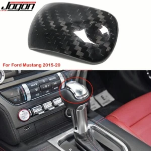 Cubierta de perilla de cambio de marchas de consola de carbono para Ford Mustang GT cupé V8 Shelby 2015-22 - Imagen 1 de 9
