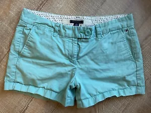 Tommy Hilfiger Damengröße 6 Shorts aquablau grün 100 % Baumwolle 5 Taschen gebraucht, in einwandfreiem Zustand - Bild 1 von 11