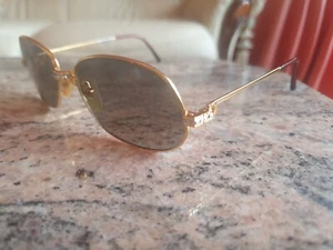 Gafas de sol Cartier Panthere laminadas doradas vintage 1989 genuinas. - Imagen 1 de 8