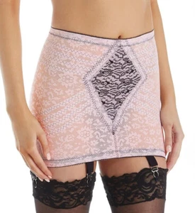 RAGO 1357 Open Bottom Girdle Firm Shaping 6 Suspenders - Pink / Black - Picture 1 of 6