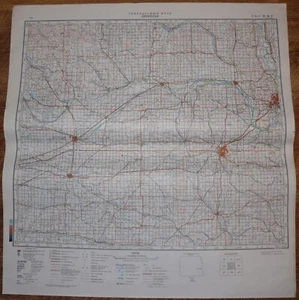 Authentic Secret Soviet Army Cold War Topographic Map Lincoln, Nebraska, USA #19 - Picture 1 of 1