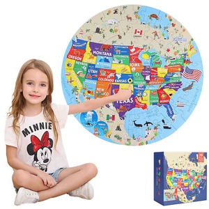 Rompecabezas de piso grandes para niños 70 piezas mapa rompecabezas conjunto juguetes educativos - Imagen 1 de 8