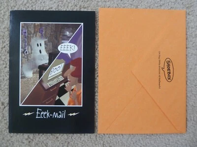 Tarjeta de felicitación Hallmark Halloween correo electrónico fantasmas abucheo divertido humor informático NUEVO Foto 1 de 4