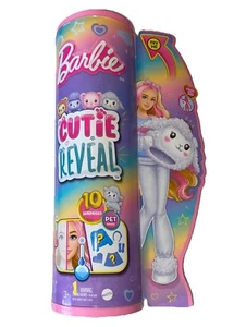 Barbie Cutie Reveal Doll NEW Pet Lamb Plush Costume 10 Surprises Blonde Hair - Picture 1 of 20