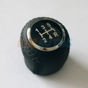 Schaltknauf 5-Gang Leder Schaltgetriebe Knauf für Fiat Punto 199 - Bild 1 von 4