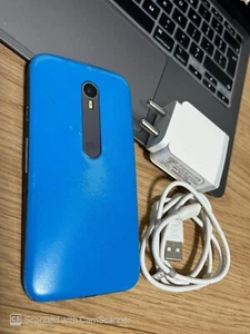 Motorola G3 Turbo XT1557 16gb 2gb Grey Blue (Unlocked)Dual Sim Sd- fully working - Picture 1 of 5