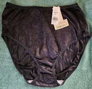 3 Paar schwarze Höschen 100 % Nylon Größe 12 Look sexy Spitze vorne Made in USA Höschen - Bild 1 von 1