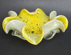 Fratelli Toso Murano Tutti Frutti Aventurin Aschenbecher Schale MCM Venezianische Kunst Glas - Bild 1 von 14