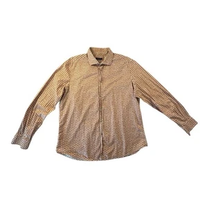 Florentino XXL Daisy Print Button-Up Shirt Red White Floral Spain - Picture 1 of 7