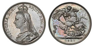 GREAT BRITAIN Victoria 1887 AR Crown. NGC PR64 Cameo. SCBC-3921; ESC-2585. - Picture 1 of 1