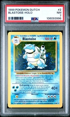 1999 Pokemon Dutch Base Set Blastoise Holo #2 PSA 7 NM - Image 1 of 2