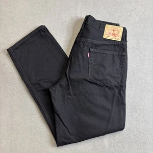 Levi Strauss & Co 550 Relaxed Fit Black Denim Jeans Men's W36 L32 - Picture 1 of 15