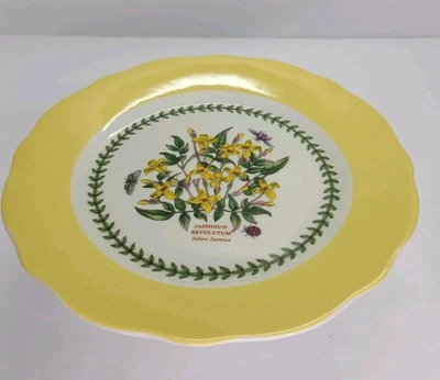 Portmeirion BOTANIC GARDEN TERRACE Footed Cake Plate MEDIUM 8" Yellow Cottage  - Image 1 of 4