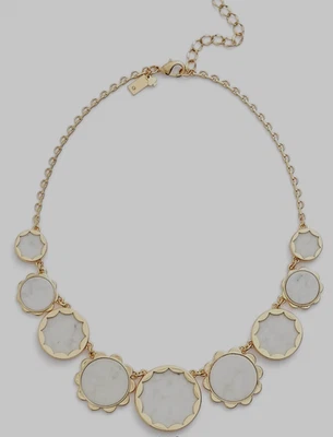 NUEVO SIN ETIQUETAS Collar Kate Spade Graduado Pétalos Punchy Mármol Carera Hematita Retirado Foto 1 de 4