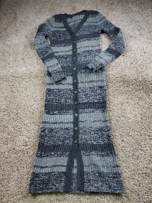 Free People Sweater Dress Womens S/M Ribbed Button Front Maxi Boho Knit - Image 1 of 4