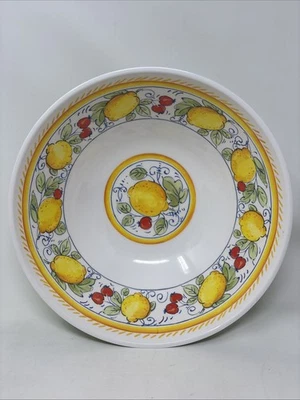 Ensaladera grande de melamina de 12" amarillo y verde Le Cadeaux Lemons Foto 1 de 4