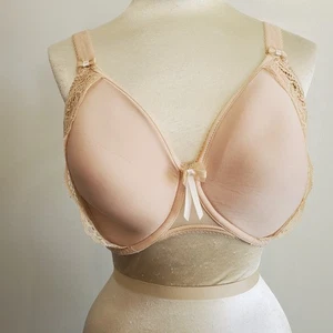 ELOMI BH 34J beige Charley Bügel Spitze leichtes Futter T-Shirt Rücken Haken - Bild 1 von 8