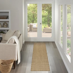 Home Courtyard Jute 2' x 6' Area Rug - Easy Clean, Non Shedding, Bed Room, Li... - Picture 1 of 7